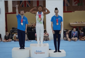 Warwickshire's Super 1s Player Reuben Bishop excels at the British Disability Gymnastic Championships